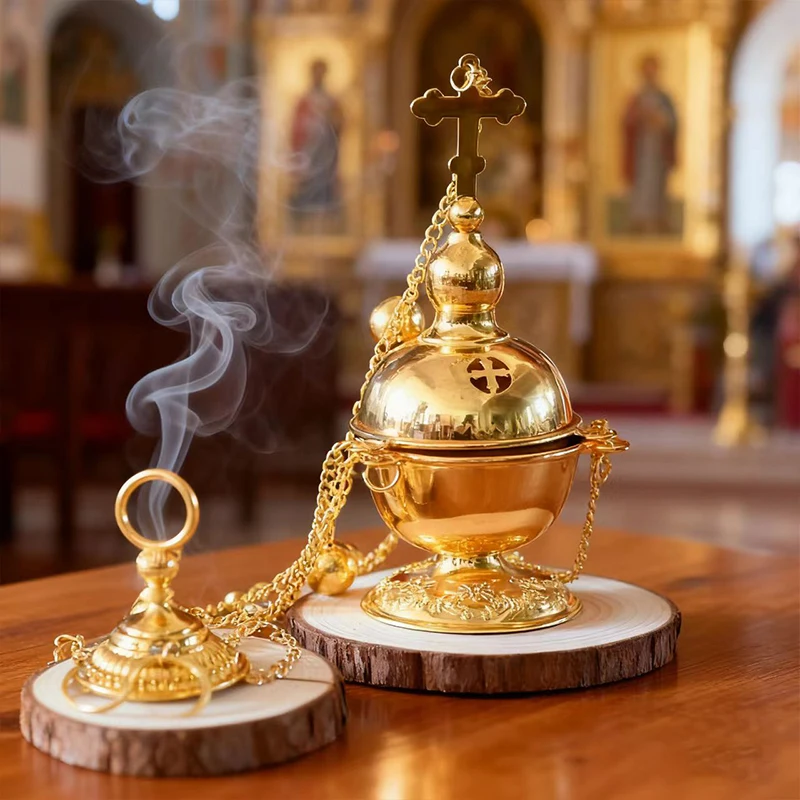 

Православная кадильница позолоченная