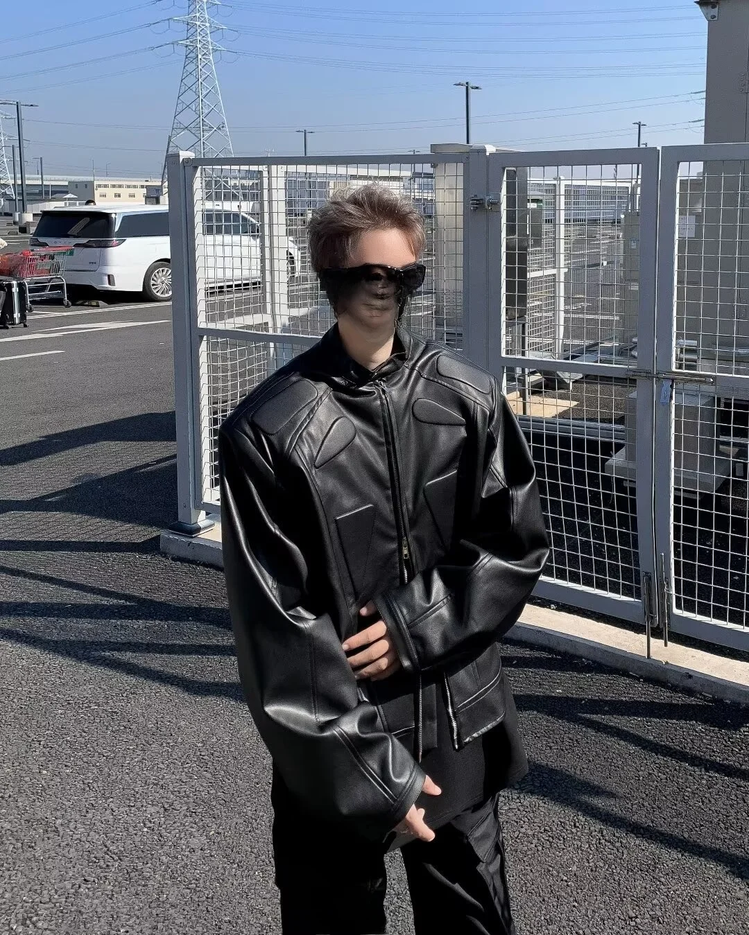 Культура трехмерной деконструкции из искусственной кожи короткая мотоциклетная