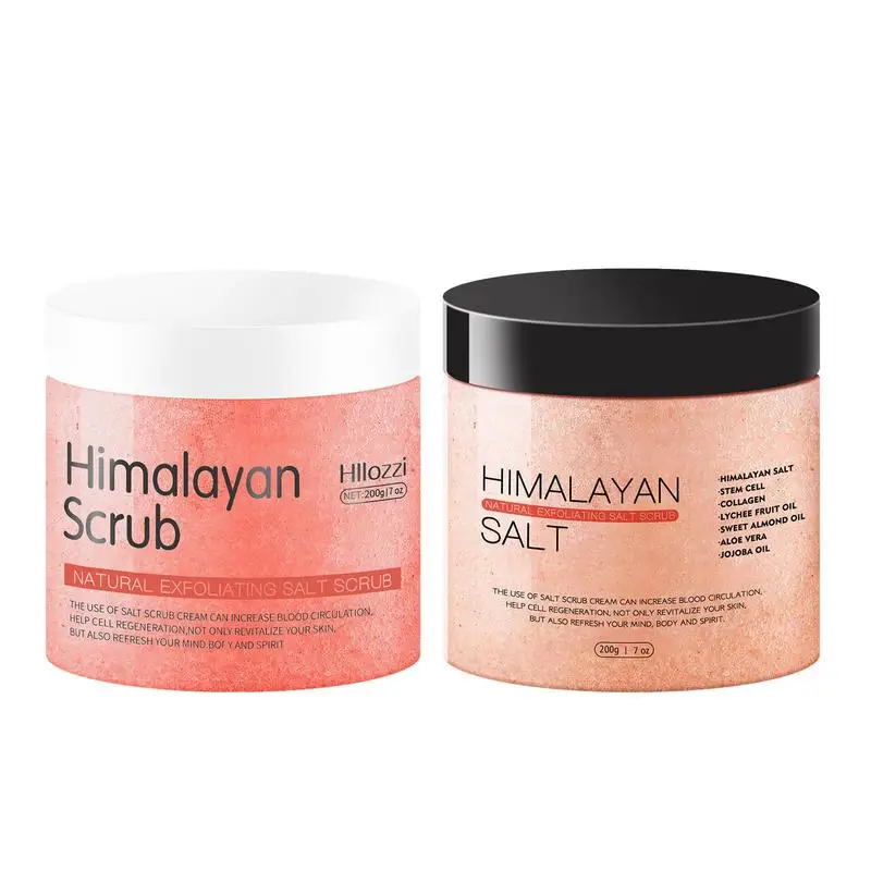 

Himalayan Salts Scrub Salt Pink Body Natural Exfoliator Moisturizes Skin Deep Cleansing Scars Salt Scrub 240g Natural Scrub