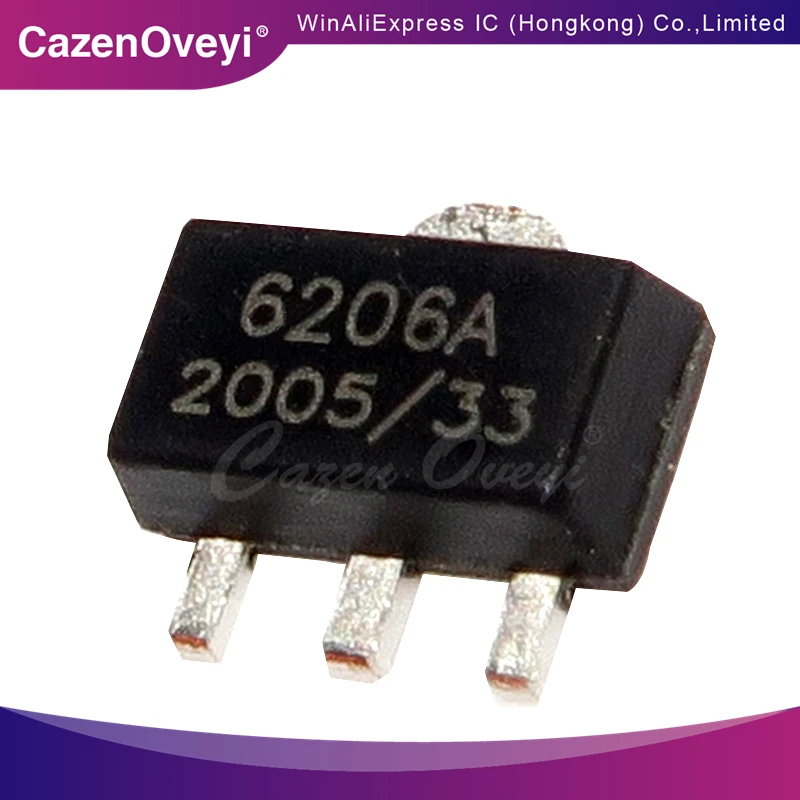 10 шт. XC6206P332PR шелкография: 6206A SOT-89