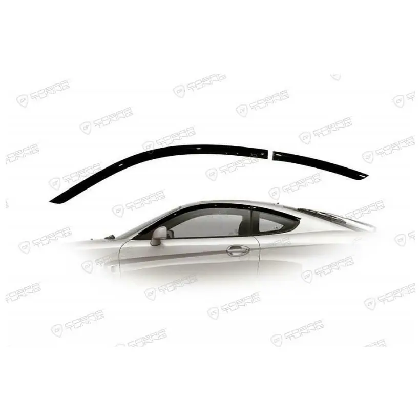 Дефлекторы окон Cobra Tuning H24802 на авто Hyundai Coupe 2 ll (GK) 2002-2009 4 шт./комп. ветровики от