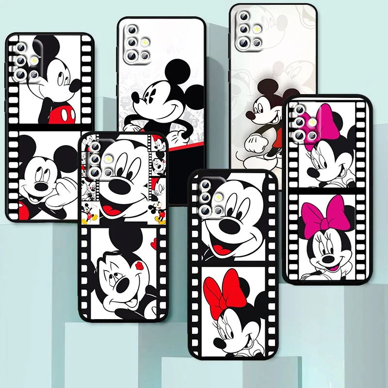 

Disney Fashion Minnie Mickey For Samsung Galaxy A04 A04E A42 A12 A02S A91 A81 A71 A51 A41 A31 A21 A01 Silicone Black Phone Case