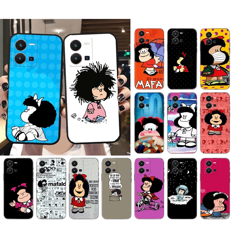 

Mafalda Phone Case for VIVO Y53S Y33S Y22S Y11S Y31 Y21 Y70 Y20 Y21S Y72 Y35 Y51 Y01 V23E V21 V23 V21E Funda