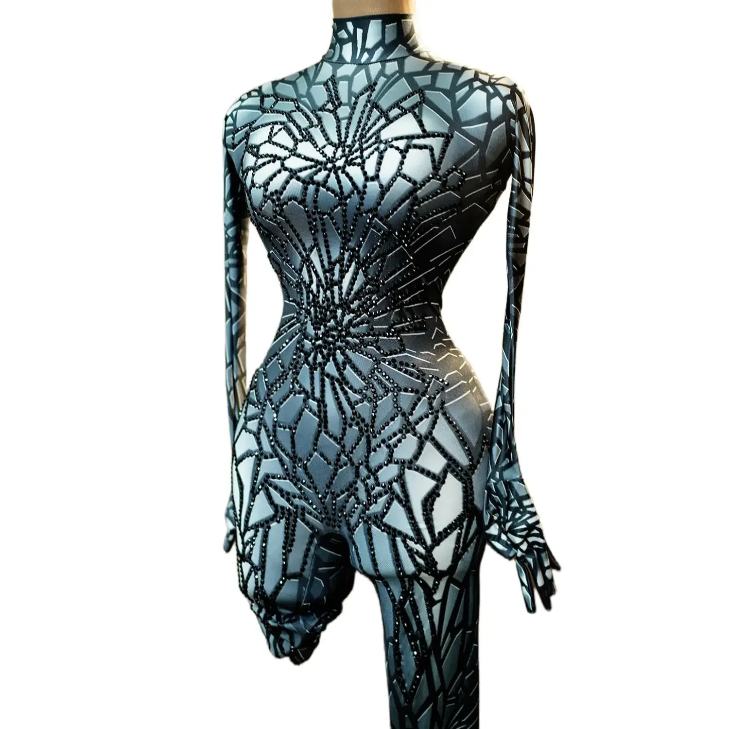 Модный женский комбинезон из серебра 2024 пробы