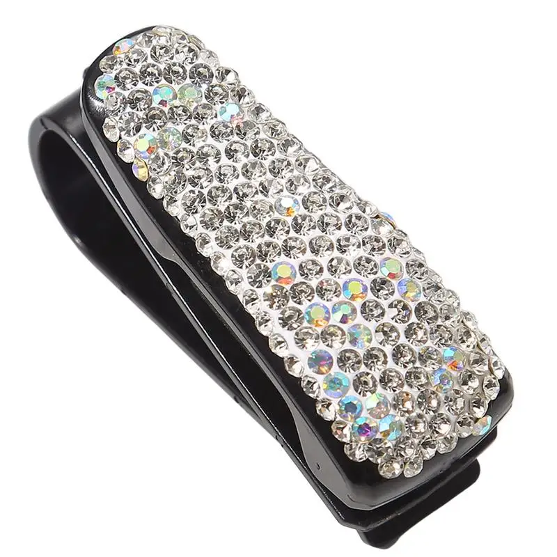 Зажим для солнцезащитных очков с кристаллами сверкающие очки автомобильный