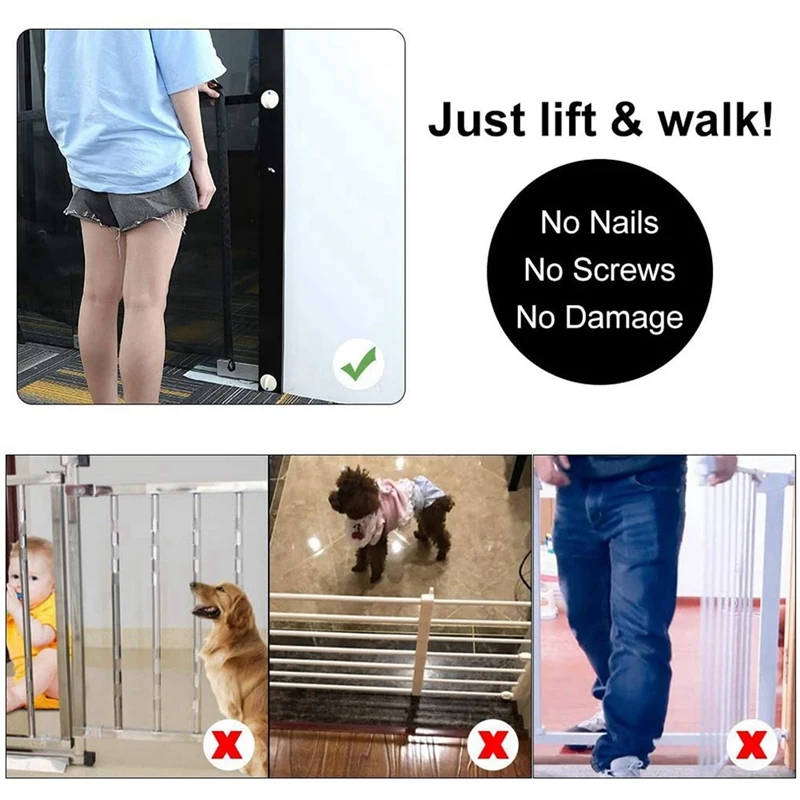 2X Household Dog Isolation Door Portable Folding Pet Fence Barrier Safety Net |