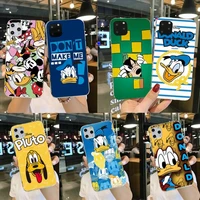 mickey mouse donald duck pluto phone case for iphone 13 12 11 pro max mini xs max 8 7 plus x se 2020 xr silicone soft cover