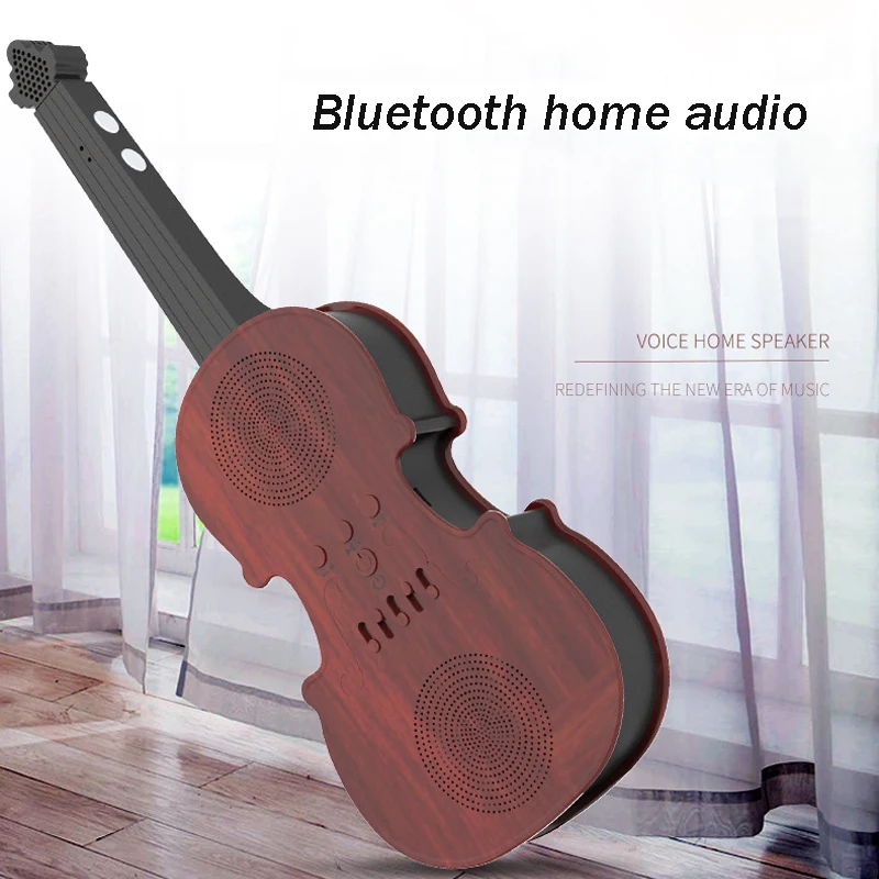 

Деревянный bluetooth-динамик в форме скрипки, HIFI-звук