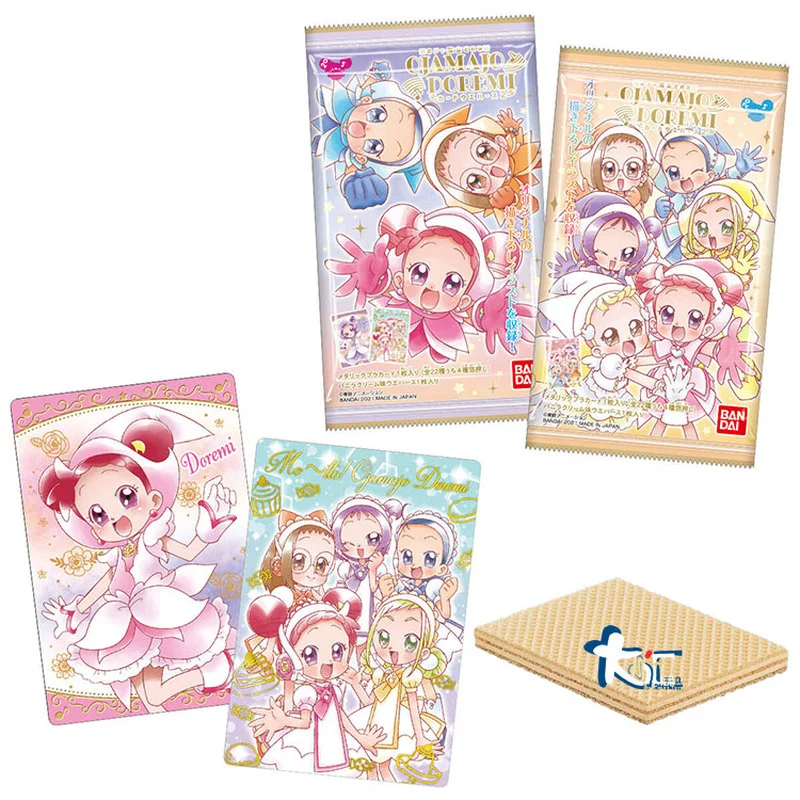 

Bandai Japanese Anime Original Kawaii Wafer Candy Toys Cards DOREMI 2 Q Anime Figure Collection Card for Boy Kids Girls Gift