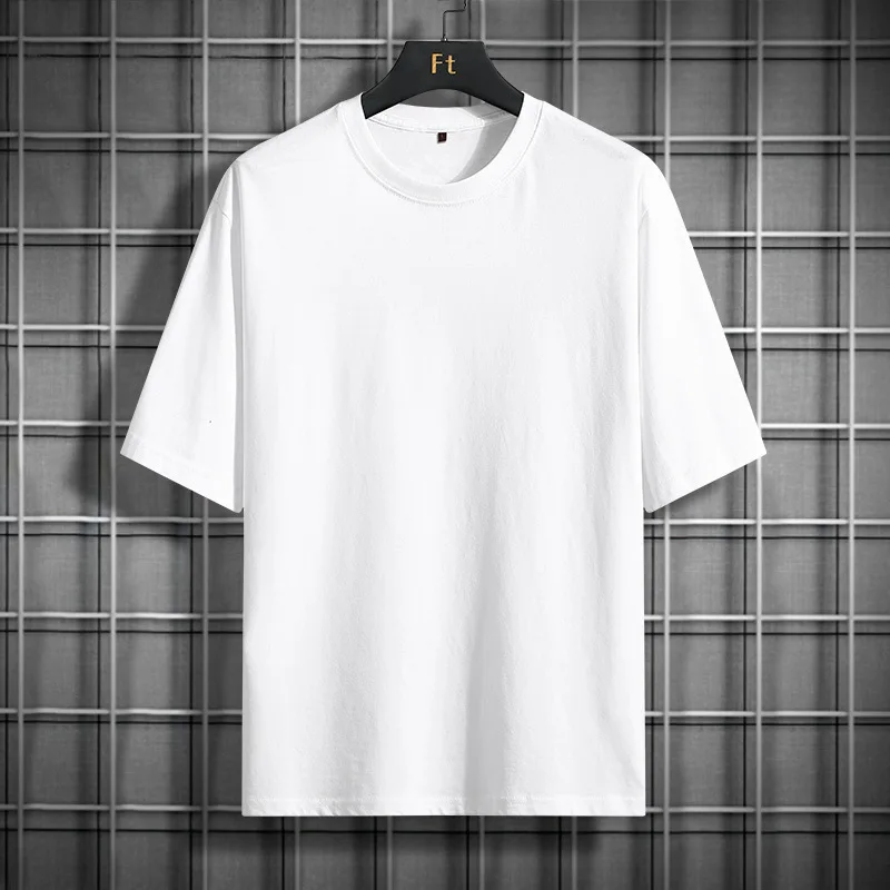 2022 Pure Cotton Short Sleeve Summer New Men Fashion Casual Loose Men Solid Color Half Sleeve Top 3 2022 Pure Cotton Short Sleeve Summer New Men Fashion Casual Loose Men Solid Color Half Sleeve Top 3