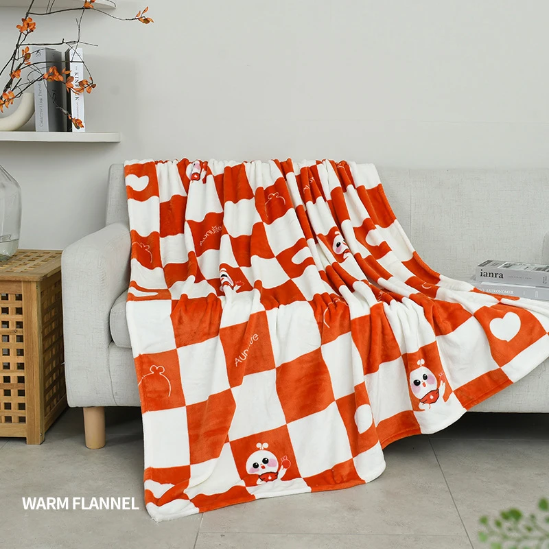 

100x140cm Gift Air Conditioning Coral Blanket Shawl Nap Flannel Blanket
