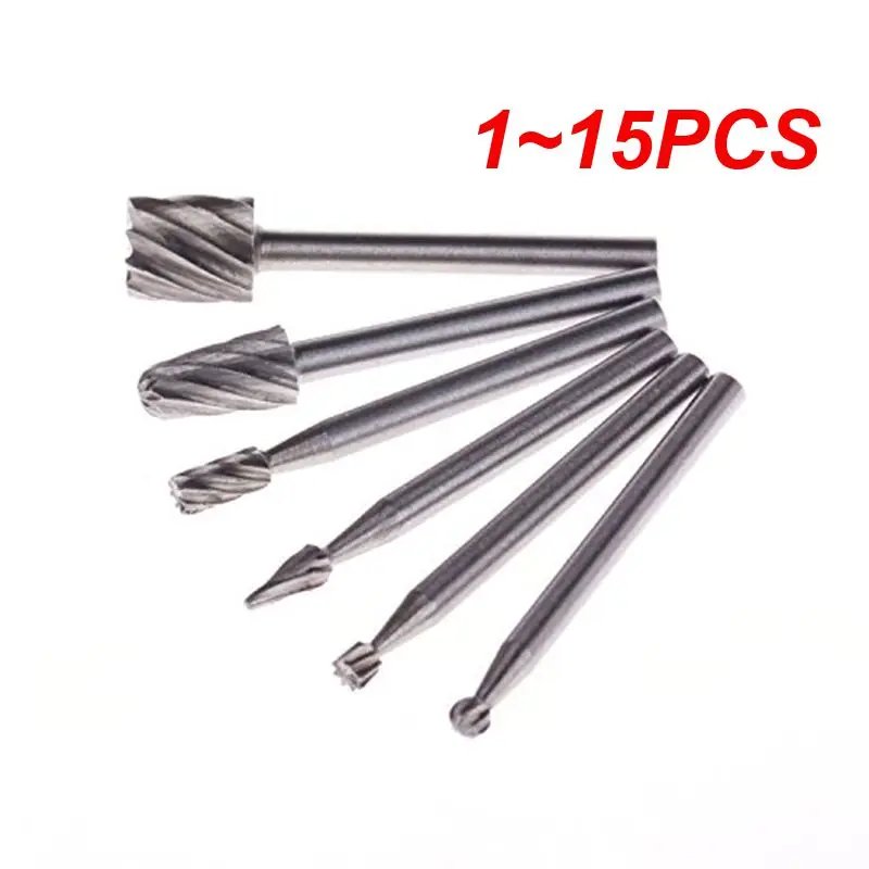 

1~15PCS Rotary Cutter File HSS Routing Router Drill Bits Set Carbide Rotary Burrs Tool Wood Stone Metal Root Carving Milling