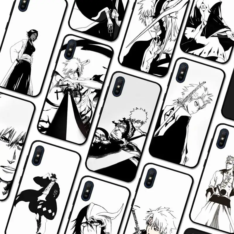 

Anime Bleach Black and White Phone Case for Redmi 5 6 7 8 9 A 5plus K20 4X S2 GO 6 K30 pro