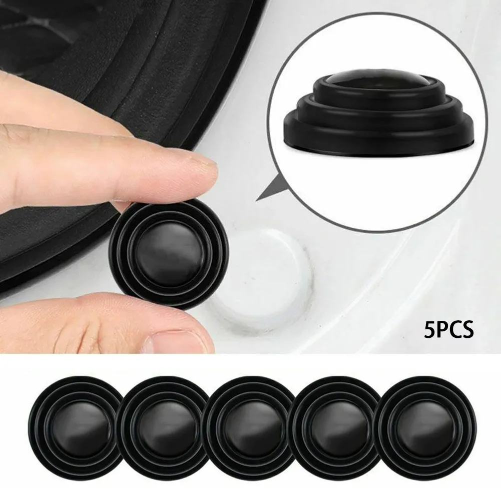 

5Pcs Car Shock Stickers Car Door Anti-shock Pad Hood Trunk Anti-collision Silicone Shock Stickers Auto Anti-Noise Buffer Gasket
