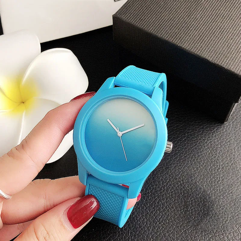 Brand Wrist Watches Fashion Men Women Ladies Girl Couples Crocodile Style Quartz Casual Silicone Band Clock LA11