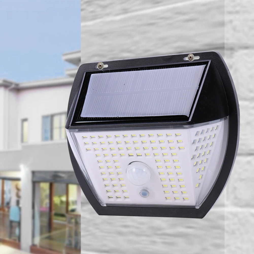 

Уличная лампа на солнечной батарее, водонепроницаемый светильник IP65 с датчиком движения, 3 режима освещения, для безопасности крыльца, пати...