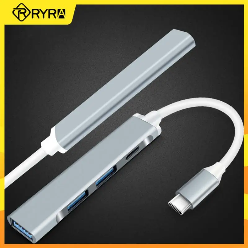 

RYRA USB концентратор 4 порта USB 3,0 высокоскоростной Тип C разветвитель адаптер USB расширитель OTG для ПК компьютера аксессуары многопортовый конц...