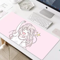 large cute girl mouse pad kawaii girl waterproof desktop oil proof non slip desk anime pink mousepad laptop notebook desk mat