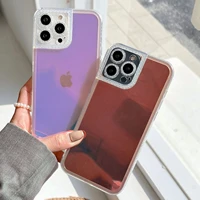 case for iphone 13 pro max laser heart transparent back cover for iphone 11 12 pro xs max 12mini xr xs x 7 8 plus se 2020 cases
