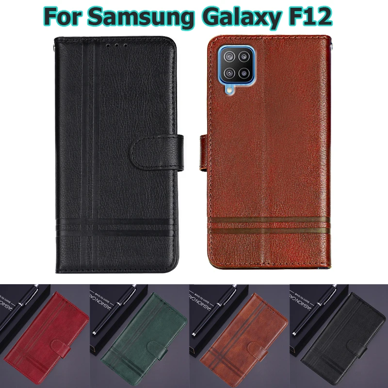 Чехол для телефона Samsung Galaxy F12 чехол SM-F127G F127F кожаный чехол-книжка с откидной крышкой в виде ракушки Книга по Samsung F12 чехол магнитных карт Etui сумка