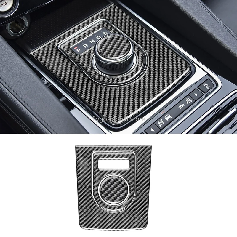 

Gearbox Shift Insert Button Trim Cover Sticker Carbon Fiber for Jaguar F-PACE XE XF 2016-2020 Accessories