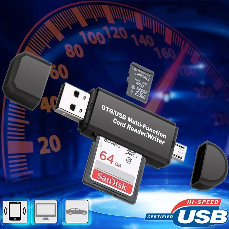 

Многофункциональное устройство для чтения карт памяти USB, высокоскоростной адаптер Micro USB OTG-USB 2,0 для SD TF Android и iphone