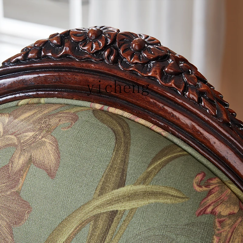 ЗВС. Американский повседневный стул с тигром из цельного дерева одноместный