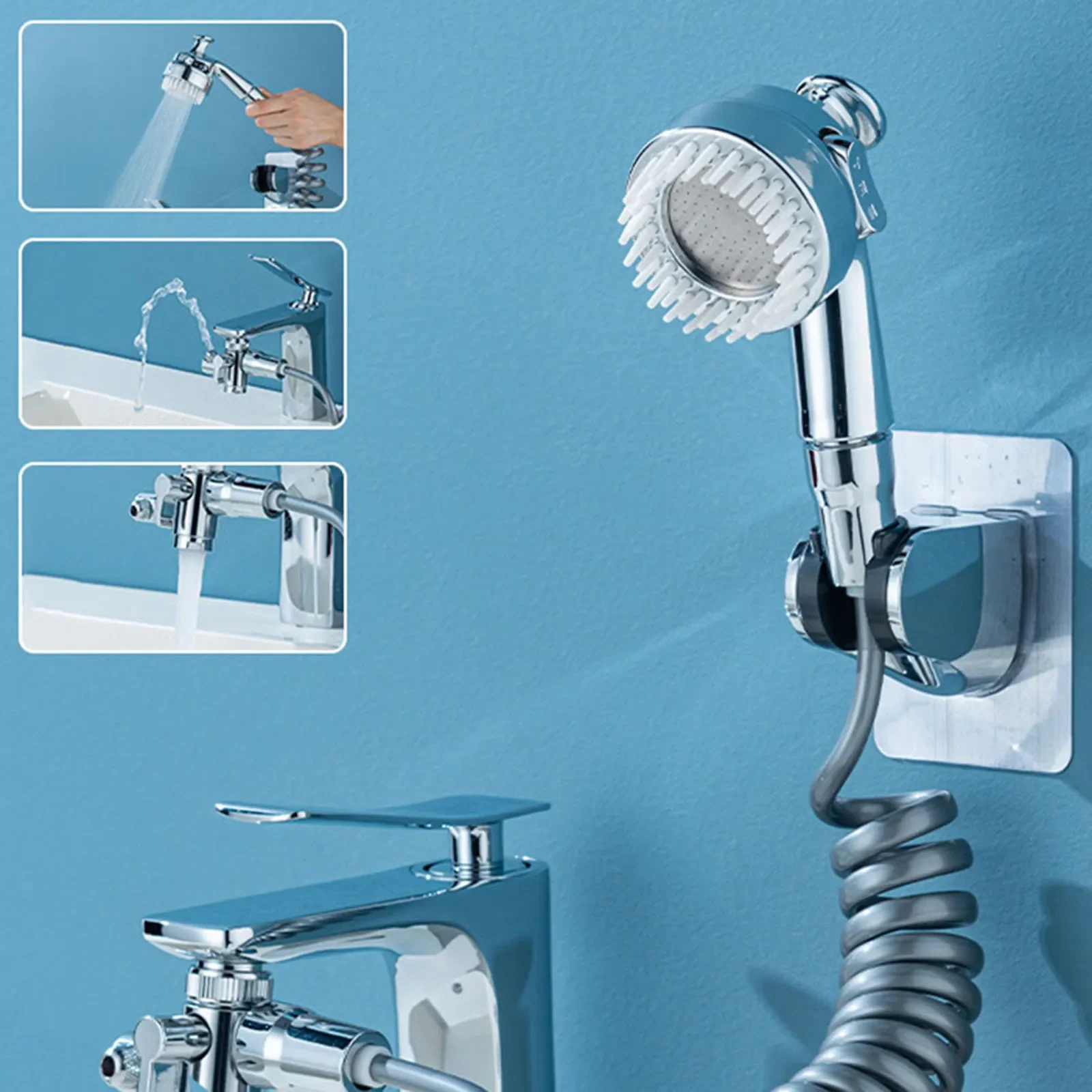

Faucet Extender External Shower Shower Accessories Washbasin Water Distributor Bracket Filter Retractable Nozzle Set