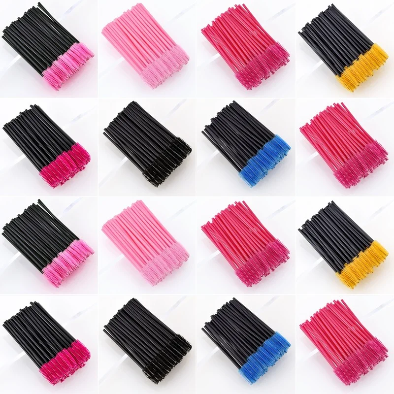 

Disposable Eyelash Brushes Eyebrow Brush Mascara Wands Makeup Brushes Eyelashes Extension Tools Cosmetic brochas maquillaje