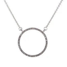 

New Clavicle Pendant Necklaces Women Vintage Round Crystal Statement Necklace Silver Collares Gargantillas Cortas Mujer Femme