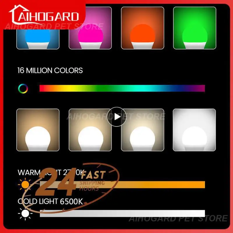 

Smart Light Bulb Rgbcw 9w Timer Control Smart Bulb Voice Control Brightness Music Mode Tuya Bulb E27 110v 220v E27
