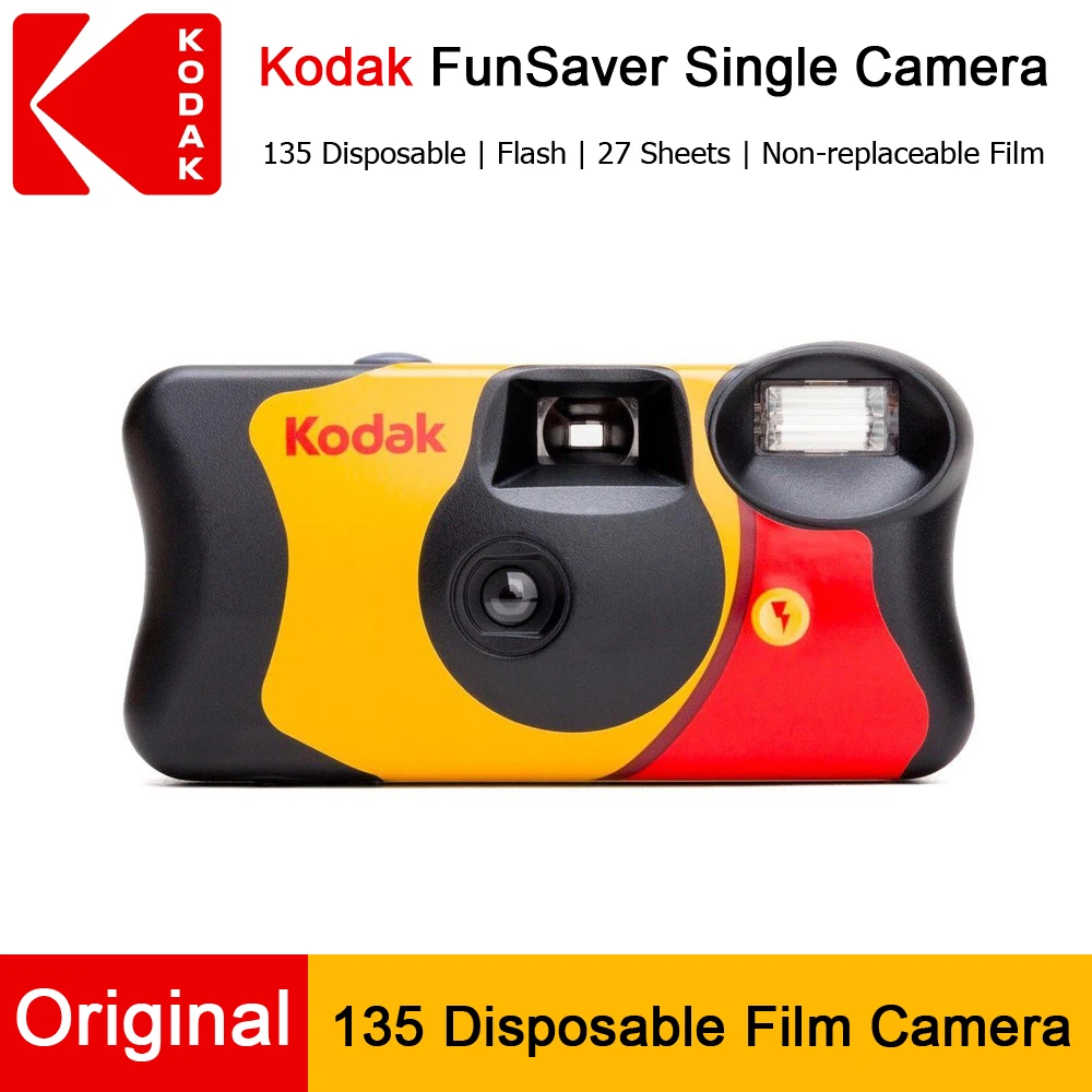 Original Kodak FunSaver Einzigen Verwenden Kamera Mit Flash Einweg Punkt-und-Punkt Film Kameras 27 Blätter