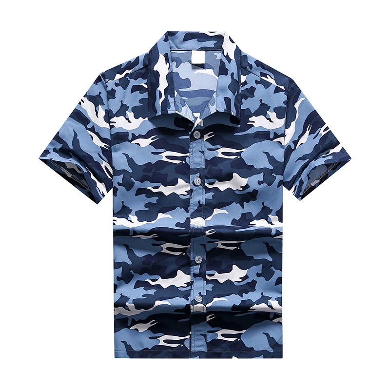 Luxury Summer Breathable Hawaiian Shirts Men Coconut Tree Print Short Sleeve Button Down Vacation Chemise Homme Plus Size S-4XL