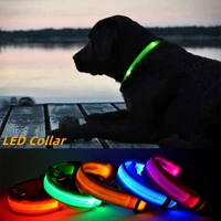 led light cat dog collar pet collars adjustable nylon collar kitten dogs accessories luminous flashing night safety pet supplies