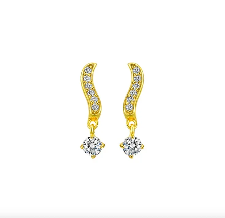 STE6  Earrings Geometric Love Cross Pendant Multi-style Drop Earring Fashion Ear Line Woman Jewelry