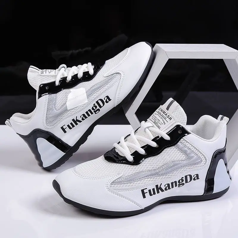 

Модная Повседневная однотонная мужская обувь, Новинка весна-осень 2023, дышащая износостойкая трендовая Спортивная мужская обувь