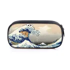 Сумочка для карандашей с изображением Моны Лизызвездной ночи, Ван Гога, Микеланджело, да Винчи, школьные принадлежности