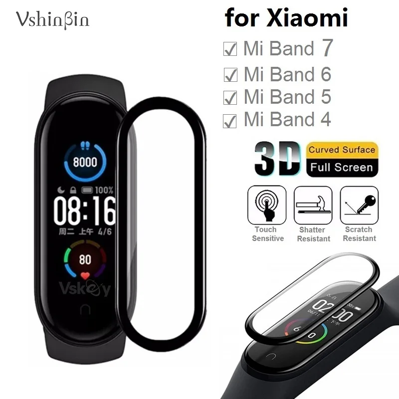 

Мягкая защитная пленка с 3D краем для Xiaomi Mi Band 7, наручные часы Miband 6/5/4, полное покрытие, защита от царапин, защитная пленка, 10 шт.