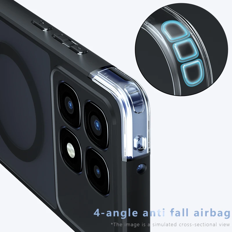 Чехол для Redmi K70 ультратонкий противоударный матовый чехол из поликарбоната и ТПУ