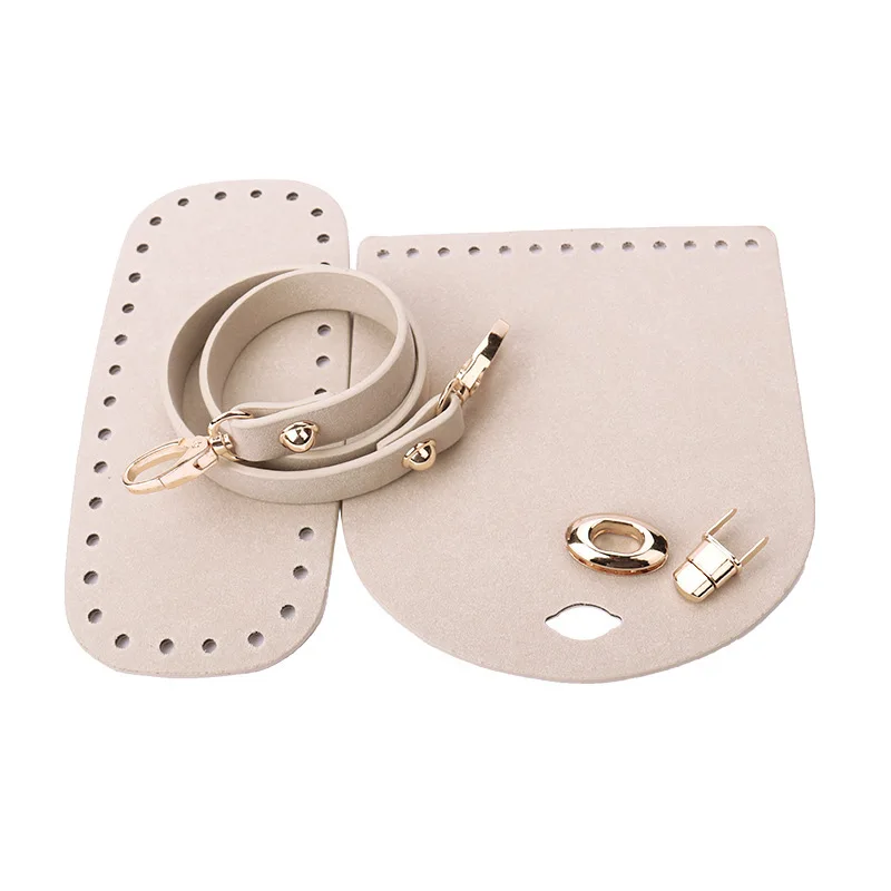 Hand-Made Bag Set Accessories for DIY Woven Bucket Shoulder Bag Bottom Cover Straps