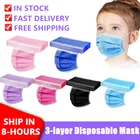50-200 шт., Разноцветные Одноразовые Хирургические маски для лица