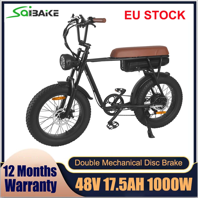 

Electric Bike 48V 12.5Ah 750W 17.5Ah 1000W 20*4.0 Fat Tire Bikes Mountain Electric Bicycle Snow Electric Bike Duty Free Delivery