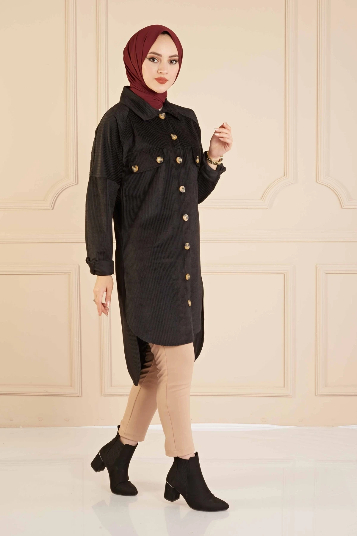 Kadife ребристая Туника FC черная |