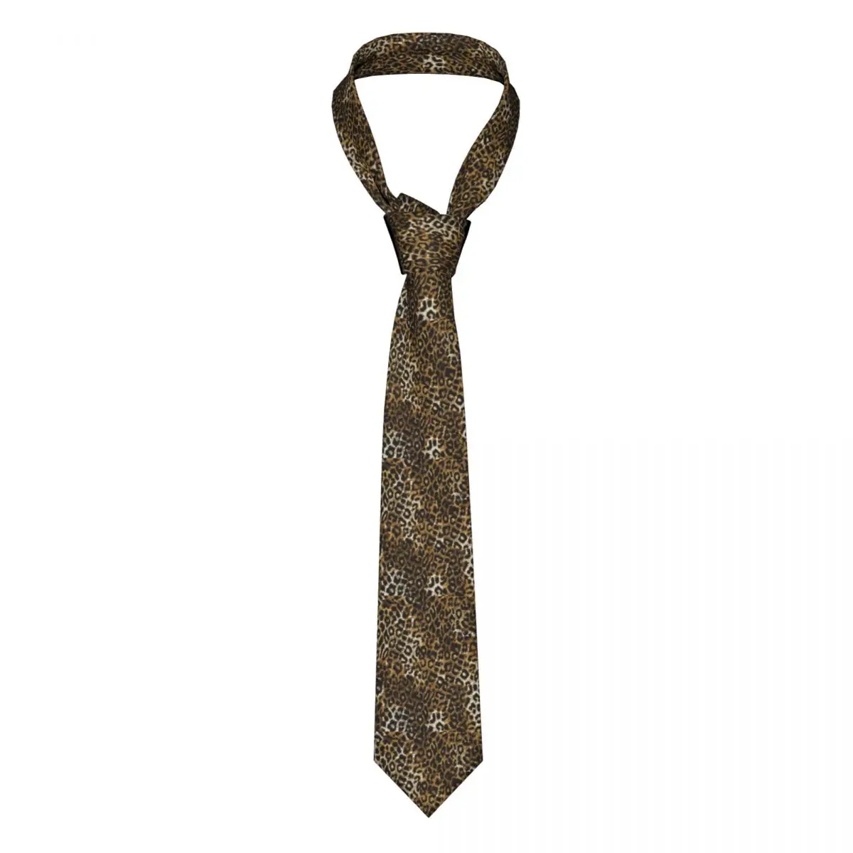 

Gold Leopard Tie Classic Animal Print Party Polyester Silk Neck Ties Men Accessories Shirt Fashion Cravat