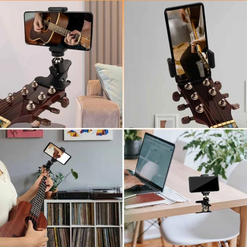 Вращающееся на 360 градусов крепление для телефона гитаре записи видео в прямом