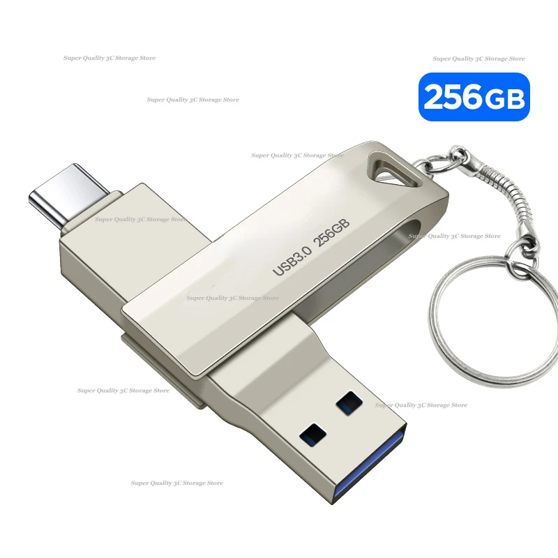 

USB3.0 Flash Drives TYPE-C Pendrive 256gb 128gb флешка usb pen drive 64gb metal USB 3 0 stick high speed usb flash