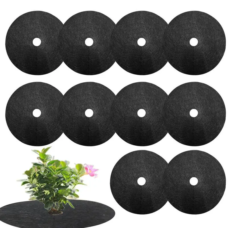 

Weed Barrier Mats For Trees 10pcs Mountain Tree Mulch Rings Weed Preventer Woven Tree Mulch Rings Tree Protector Mat Reusable