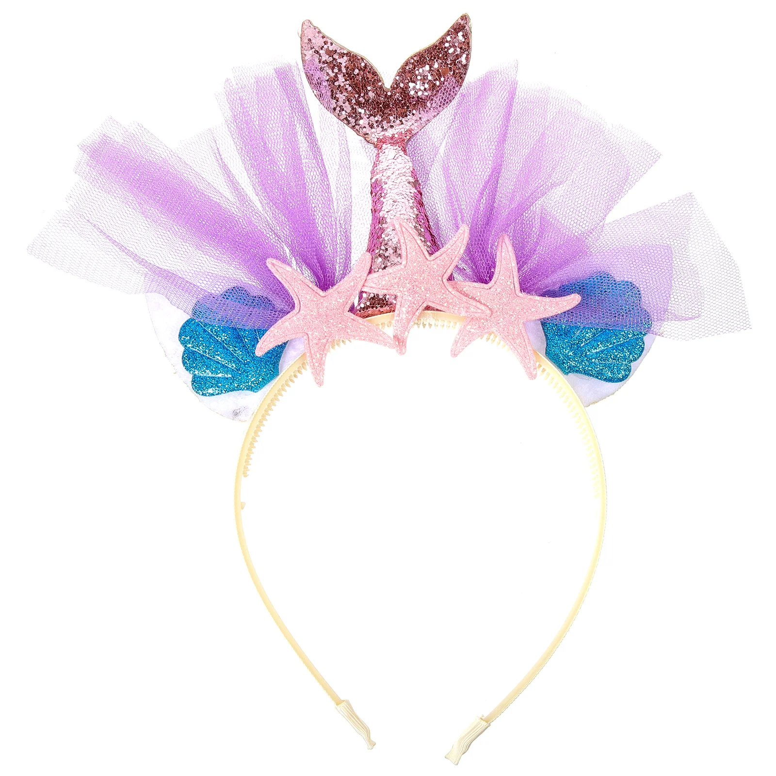 

Glitter Band Tail Headband Headband with Mesh for Costume Party Random Style