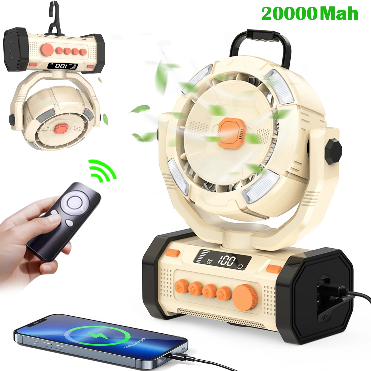 Портативный Беспроводной Вентилятор Для Кемпинга