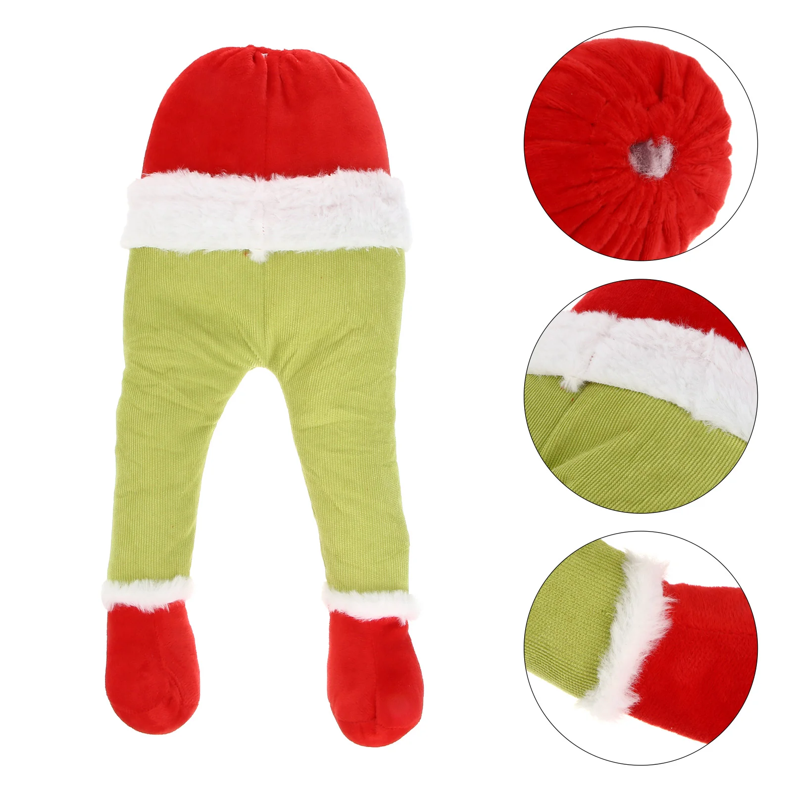 

Рождественский тройной венок Санты, декоративные украшения, украшения для топпера, подвесные плюшевые украшения, украшения